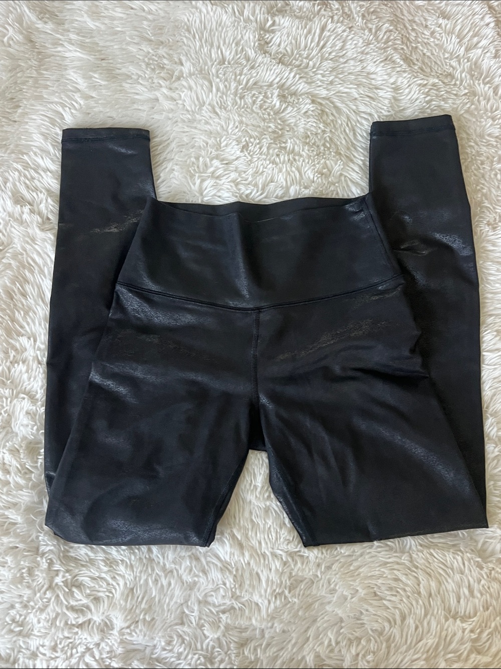 OFFLINE Aerie Black Faux Leather Leggings Small ^